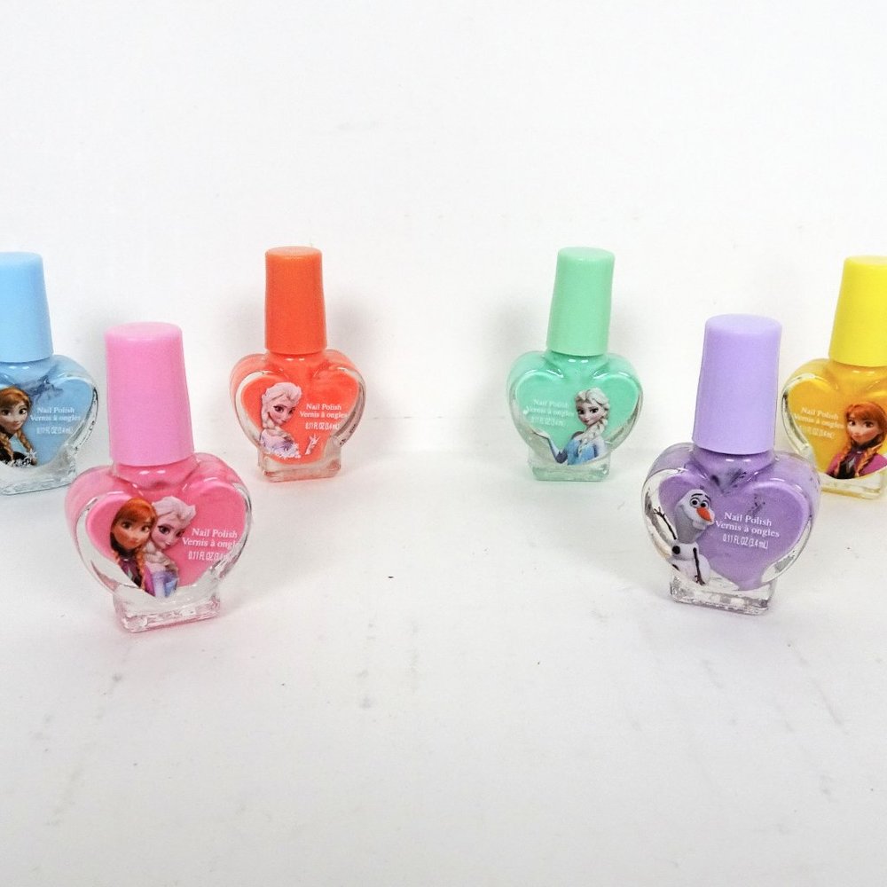 Lot 6 Disney Frozen Nail Polishes Girls Non Toxic